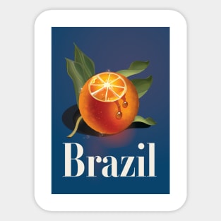 Brazil Oranges travel poster Sticker